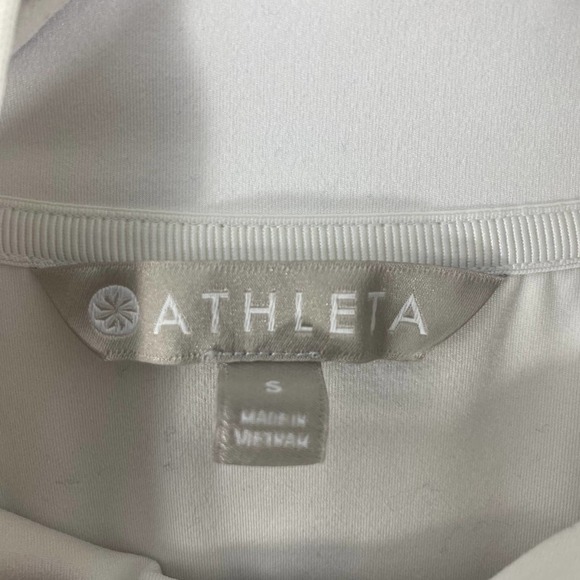 Athleta Jacket Small White Powervita Elation Full Zip Long Sleeve Workout Mock - Picture 9 of 12